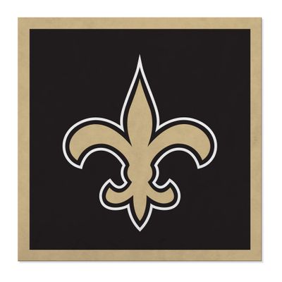 Rico Industries NFL Football New Orleans Saints Standard 35" x 35" Felt Banner for Man Cave, Game Room, Office & Bedroom - Long-Lasting Wall Decorations - Made in The USA