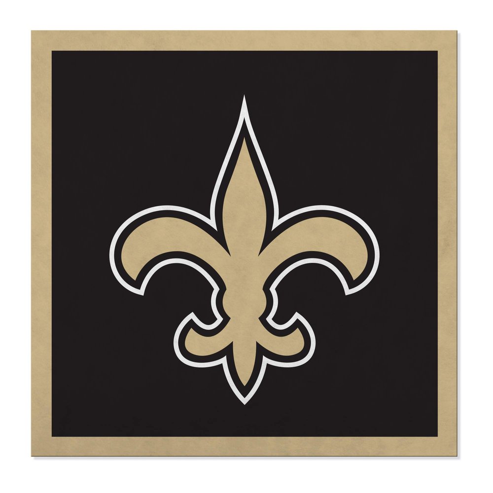 Rico Industries NFL Football New Orleans Saints Standard 35" x 35" Felt Banner for Man Cave, Game Room, Office & Bedroom - Long-Lasting Wall Decorations - Made in The USA