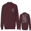 0248. Demon Graphic Traditional Japanese Till Death Anime Aesthetics Society Men's Crewneck Sweatshirt (Maroon Medium) view 1