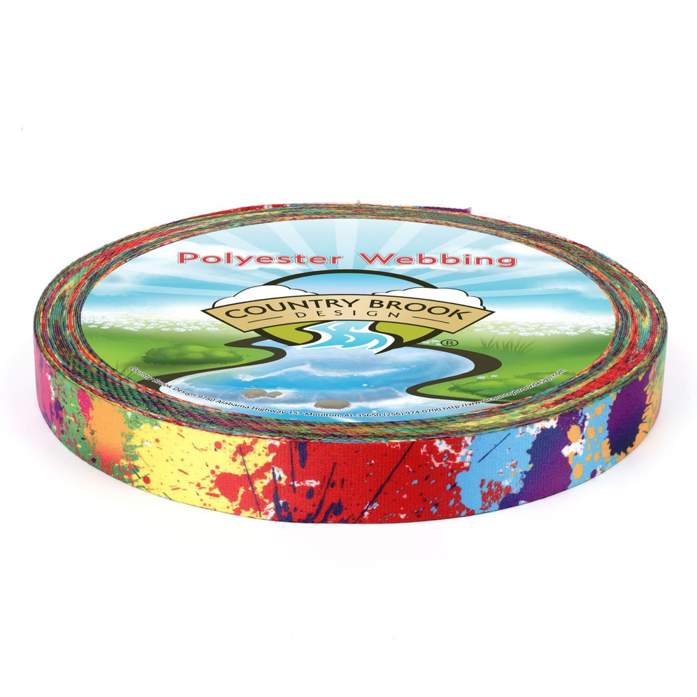 Country Brook Design - Paint Splatter Photo Quality Polyester (3/4 Inch, 20 Yards)