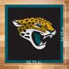 Rico Industries Personalized NFL 35 Felt Wall Banner - Jacksonville Jaguars Sports Decor For Man Cave, Game Room, Office & Bedroom - Long-Lasting, Customizable Wall Decorations - Made in the USA view 3