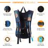 Vibe Hydration Pack Backpack with 2L Bladder for Women, Men, Teens, Kids - Sports, Outdoor, Running, Camping, Hiking, Festivals, Raves (Pineapple) view 2