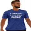 Go All Out XX-Large Royal Blue Adult If I Wrote in Crayon Would That Help You Understand T-Shirt view 1