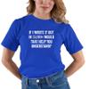 Go All Out XX-Large Royal Blue Adult If I Wrote in Crayon Would That Help You Understand T-Shirt view 4