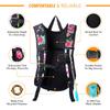 Vibe Hydration Pack Backpack with 2L Bladder for Women, Men, Teens, Kids - Sports, Outdoor, Running, Camping, Hiking, Festivals, Raves (Retro Floral) view 2