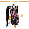 Vibe Hydration Pack Backpack with 2L Bladder for Women, Men, Teens, Kids - Sports, Outdoor, Running, Camping, Hiking, Festivals, Raves (Retro Floral) view 3