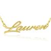 SuperJeweler Lauren Custom Name Necklace Personalized in Gold Tone, Custom Name Plate Pendant For Women, Personalized Name Necklace All Name Necklaces Available, 18 Inch Chain view 1