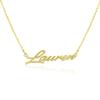 SuperJeweler Lauren Custom Name Necklace Personalized in Gold Tone, Custom Name Plate Pendant For Women, Personalized Name Necklace All Name Necklaces Available, 18 Inch Chain view 2