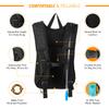 Vibe Hydration Pack Backpack with 2L Bladder for Women, Men, Teens, Kids - Sports, Outdoor, Running, Camping, Hiking, Festivals, Raves (Black) view 2