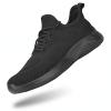 Rospick Walking Shoes for Men Slip On Men's Sneakers, Fashion Lightweight Breathable Running Shoes Sport Athletic Tennis Shoes, 01-All Black 12.5 view 1