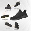 Rospick Walking Shoes for Men Slip On Men's Sneakers, Fashion Lightweight Breathable Running Shoes Sport Athletic Tennis Shoes, 01-All Black 12.5 view 2