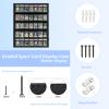 35 Graded Sports Card Display Case - Baseball Card Display Frame with UV Protection Clear View Lockable Wall Cabinet for Basketball Collectible Trading Card Black Finish view 3