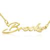 SuperJeweler Brooke Custom Name Necklace Personalized in Gold Tone, Custom Name Plate Pendant For Women, Personalized Name Necklace All Name Necklaces Available, 18 Inch Chain view 1