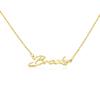 SuperJeweler Brooke Custom Name Necklace Personalized in Gold Tone, Custom Name Plate Pendant For Women, Personalized Name Necklace All Name Necklaces Available, 18 Inch Chain view 2