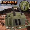 MERALIAN Range Bag Gun Case Bag Deluxe Middle Size,Tactical 2-Pistol Bag Handgun Duffle Bag with Lockable Zipper for Shooting Range. view 2