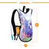 Vibe Hydration Pack Backpack with 2L Bladder for Women, Men, Teens, Kids - Sports, Outdoor, Running, Camping, Hiking, Festivals, Raves (Gold Pink Holographic) view 3