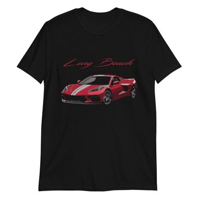 2020 2021 Long Beach Red 'Vette C8 Short-Sleeve Unisex T-Shirt