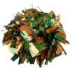Cheerleading Pom Poms Metalic Holographic Cheerleader with Baton Handle 6 inch 1 Pair 2 Pieces (Kelly Green/Gold) view 1