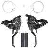 ZUKKA Bicycle Shifter 21 Speed Bicycle Brake Levers Shifter Lever 3 x 7 Speed with Gear Indicator and V Brake Cable Left and Right Shifter Mountain Bike Kids Bike Tricycle Shifter with Grips(Pair) view 1