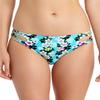 California Waves Womens Floral Strappy Swim Bottom Separates Blue XS view 1