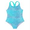 Freebily Kids Girls Cute Printed One Piece Swimsuits Cartoon Beachwear Bathing Suit Flash Fish Scale Gre 8 view 1