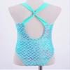 Freebily Kids Girls Cute Printed One Piece Swimsuits Cartoon Beachwear Bathing Suit Flash Fish Scale Gre 8 view 4