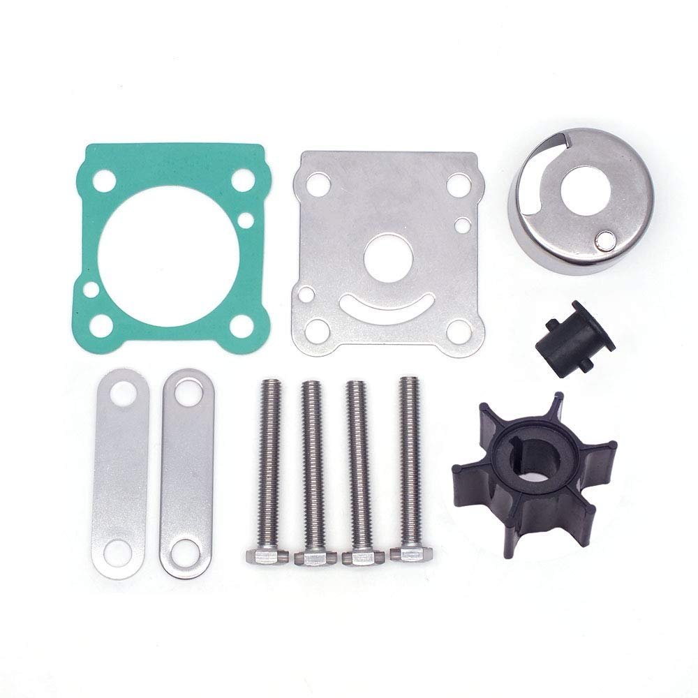 OVERSEE 6N0-W0078 Water Pump Impeller Kit for Yamaha Outboard Motor 2T 6HP 8HP 18-3460 6G1-W0078-A1 6N0-W0078-00