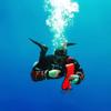 5ft Red Scuba Diving Open Bottom Surface Marker Buoy (SMB) with 98ft Finger Spool Alloy Dive Reel and Double Ended Bolt Clip - Gray view 3