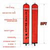 5ft Red Scuba Diving Open Bottom Surface Marker Buoy (SMB) with 98ft Finger Spool Alloy Dive Reel and Double Ended Bolt Clip - Gray view 4