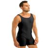 Yeeye Men's One Piece Leotard Bodysuit Underwear Short Tank Unitard Workout Biketard Bodyshaper Black XX-Large view 3