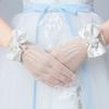 LeJulyeekay Lace Communion Gloves Wedding Pageant Princess Flower Girls Gloves (C-ivory) view 2