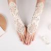 LeJulyeekay Lace Communion Gloves Wedding Pageant Princess Flower Girls Gloves (D-champagne) view 2