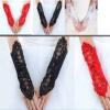 LeJulyeekay Lace Communion Gloves Wedding Pageant Princess Flower Girls Gloves (D-champagne) view 4