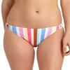 California Waves Juniors' Striped Ring Hipster Bikini Swim Bottom (Multi, Large) view 1