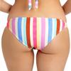 California Waves Juniors' Striped Ring Hipster Bikini Swim Bottom (Multi, Large) view 2