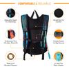 Vibe Hydration Pack Backpack with 2L Bladder for Women, Men, Teens, Kids - Sports, Outdoor, Running, Camping, Hiking, Festivals, Raves (Tropical Hawaii) view 2