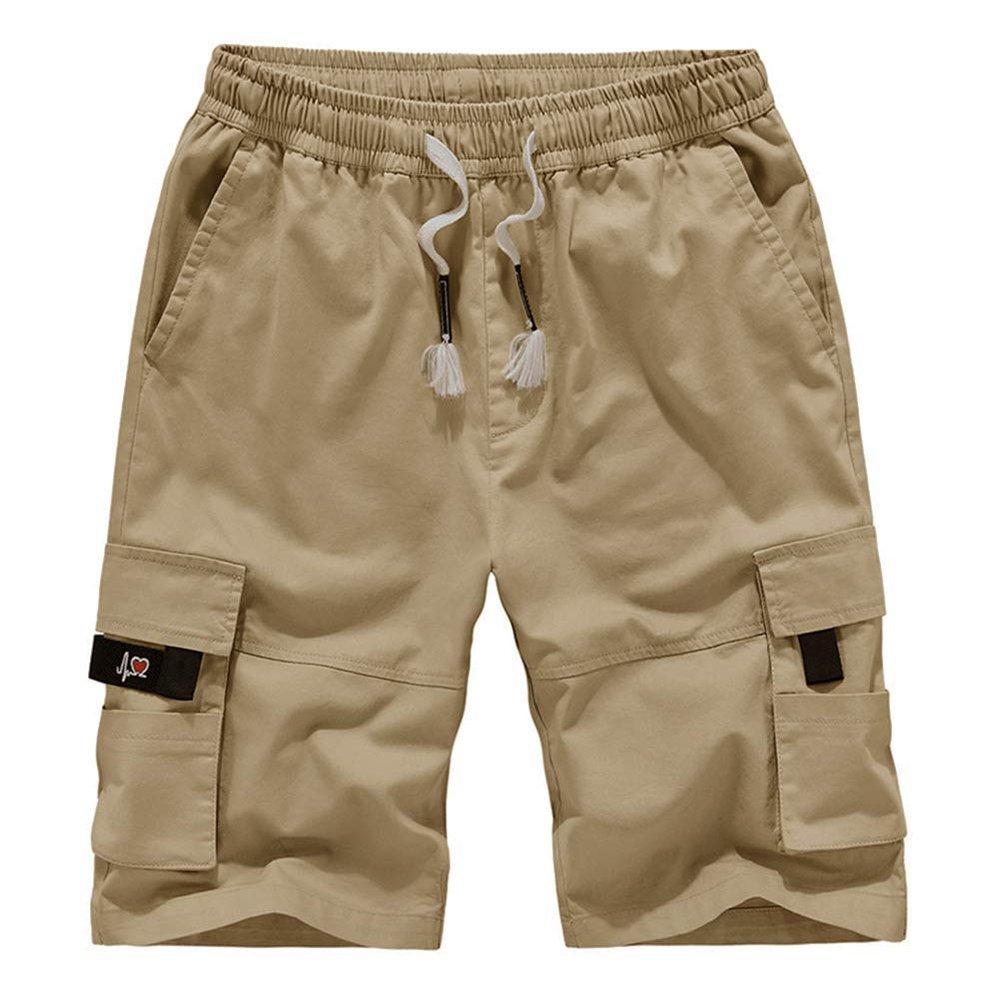 Work Shorts Men's Lightweight Short Breathable Utility Cargo Summer Short with Drawsting Pockets