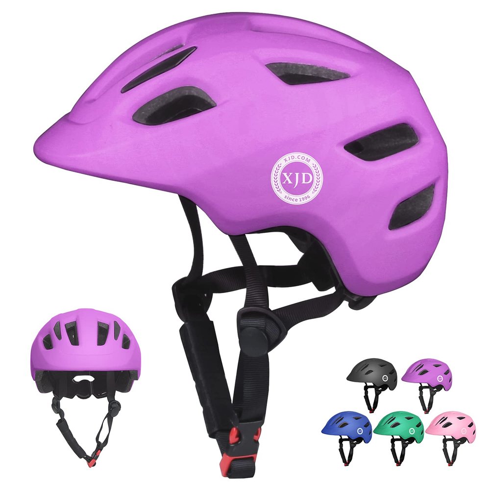 XJD Toddler Helmet Kids Bike Helmet Multi-Sport Adjustable Skateboard for Kids Boys Girls Lightweight for Age 1 and Older (Purple, Small: 20.47"- 22.05" / 52-56 cm)