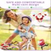 XJD Toddler Helmet Kids Bike Helmet Multi-Sport Adjustable Skateboard for Kids Boys Girls Lightweight for Age 1 and Older (Purple, Small: 20.47"- 22.05" / 52-56 cm) view 3