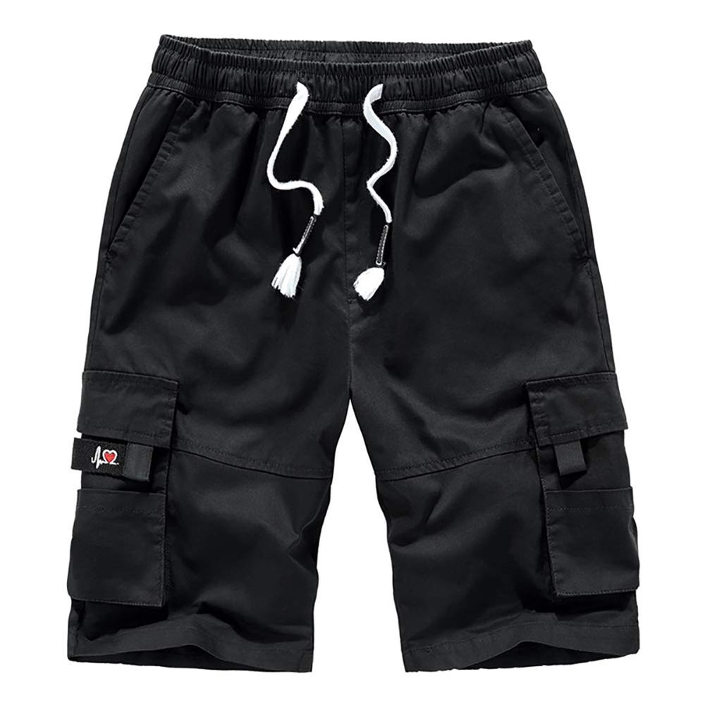 Workout Gym Sweat Shorts Cargo Drawstring Men's Flat Front Work Athletic Training Cargo Short