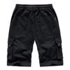 Workout Gym Sweat Shorts Cargo Drawstring Men's Flat Front Work Athletic Training Cargo Short view 2