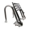 JLXJ Telescopic 4 Step Ladder for Swimming Pool/Boat, Pontoon Marine Folding Telescoping Rear Entry Inboard Ladders with Wide Pedal and Hand Railing view 1