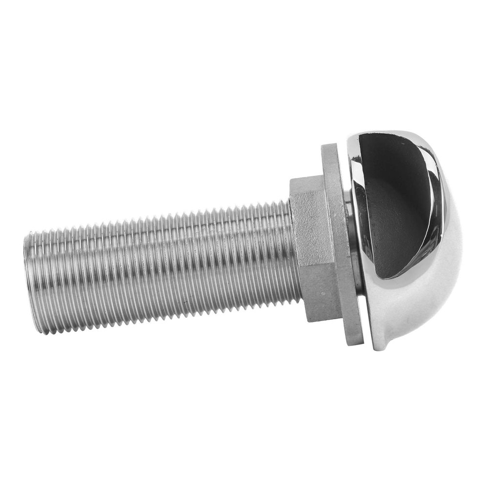 Hose Barb Fitting, Silver 1in Thru Hull Connector Dia Straight Marine Hose Barb Fitting for Boat/Yacht/Truck/Car/Apartment/RV