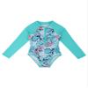 Freebily Girls One Piece Rash Guard Swimsuit Long Sleeve Printed Zippered Bathing Suit Mint Green 12 view 3