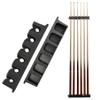 Go Pal CR1 Black Pool Cue Holder, Wall Mount Pool Stick Rack for 6 Cues Stick Storage, Pool Cue Set Rack, Pool Table Rods Organizer view 1