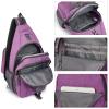 G4Free Sling Chest Bag RFID Crossbody Backpack Shoulder Bag with Earphone Hole, Light Purple, Small, daypack backpack view 3