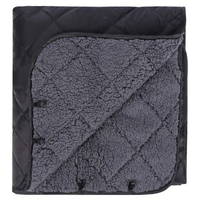 REDCAMP Large Warm Blanket with Sherpa Lining, Cold Weather Outdoor Blanket Windproof for Camping Stadium, Machine Washable 79"x 79"