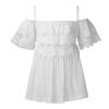 Alvivi Toddler Baby Girls Off-Shoulder Straps Lace Dress Summer Beach Sundress Wedding Party Baptism Princess Dress White 18-24 Months view 1