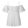 Alvivi Toddler Baby Girls Off-Shoulder Straps Lace Dress Summer Beach Sundress Wedding Party Baptism Princess Dress White 18-24 Months view 2