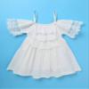 Alvivi Toddler Baby Girls Off-Shoulder Straps Lace Dress Summer Beach Sundress Wedding Party Baptism Princess Dress White 18-24 Months view 3